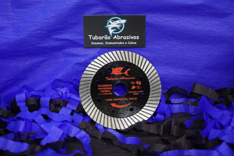 Disco Turbo black - 115x15MM com furo de 20MM - Tubarão Abrasivos