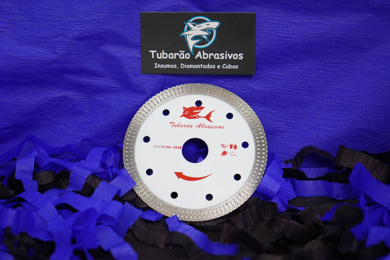 Disco turbo rede diamantado  - 110x12MM com furo de 20MM - Tubarão Abrasivos